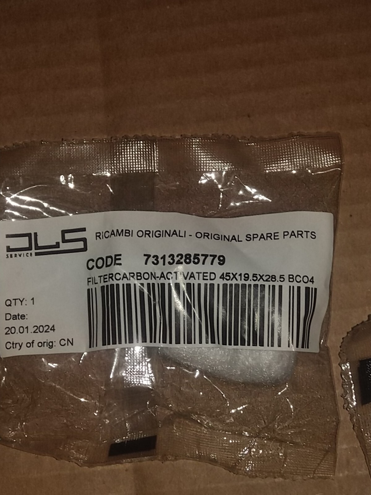 Ricambi Delonghi Original Coffee Machine Maker Carbon filter 7313285779 x 4 Pack