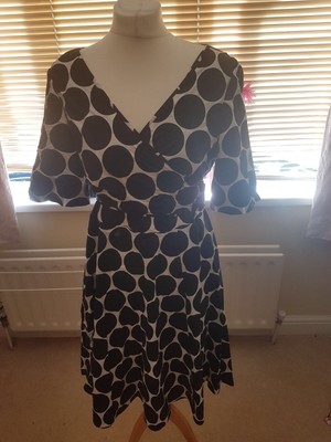 phase eight navy spot dress