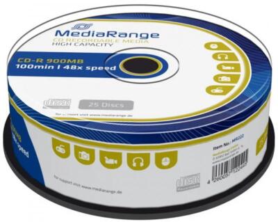 25 Mediarange Rohlinge CD-R 100Min 900MB 48x