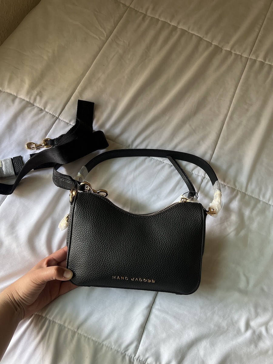 Marc Jacobs M0015021 Pebbled Leather Handbag with Sling - Black