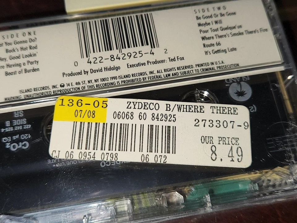 BUCKWHEAT ZYDECO FACTORY SEALED Cassette Where There's Smoke There's Fire FstShp - Image 4 of 4