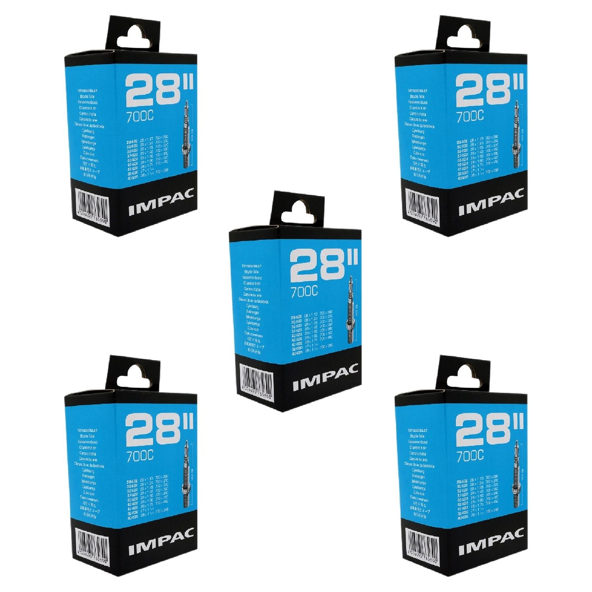 5x Impac Inner Tube Bike 28