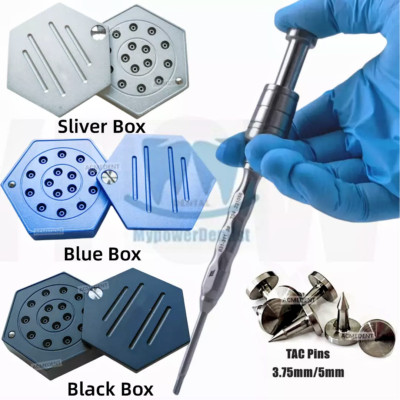 Dental TAC Pins Gun Tacks Membrane Auto Guide Curved Tacker/Box
