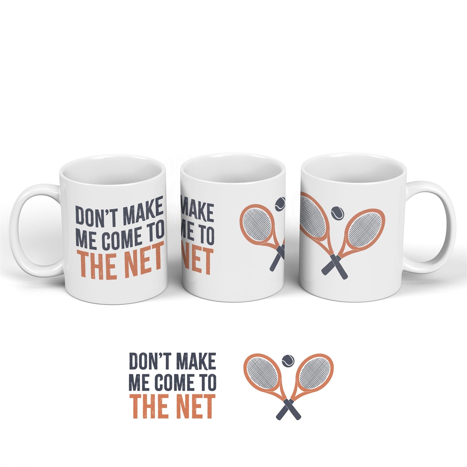 Tennis Come To The Net Humorous Hobby Typography Ceramic Classic Mug