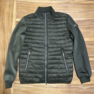 Hetrego Men's Size (EU) 46 Green Down Puffer Jacket