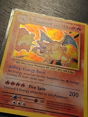 ポケモンカードゲーム Oldback Charizard Heavy Holo Bleed M/NM) Charizard 11/108 Rare Heavy Holo Bleed Error - XY