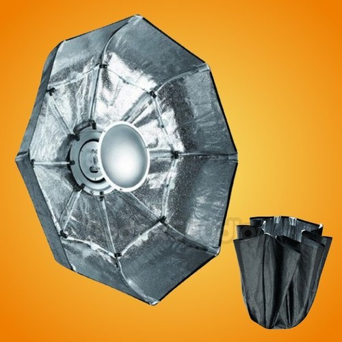 70cm SILVER Portable Collapsible Foldable Beauty Dish fr Profoto Strobe Flash - Afbeelding 1 van 12
