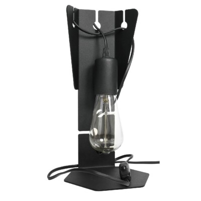 Tischlampe ARBY Stahl Schwarz E27 LED SOLLUX LIGHTING irgendein Raum Innen NEU