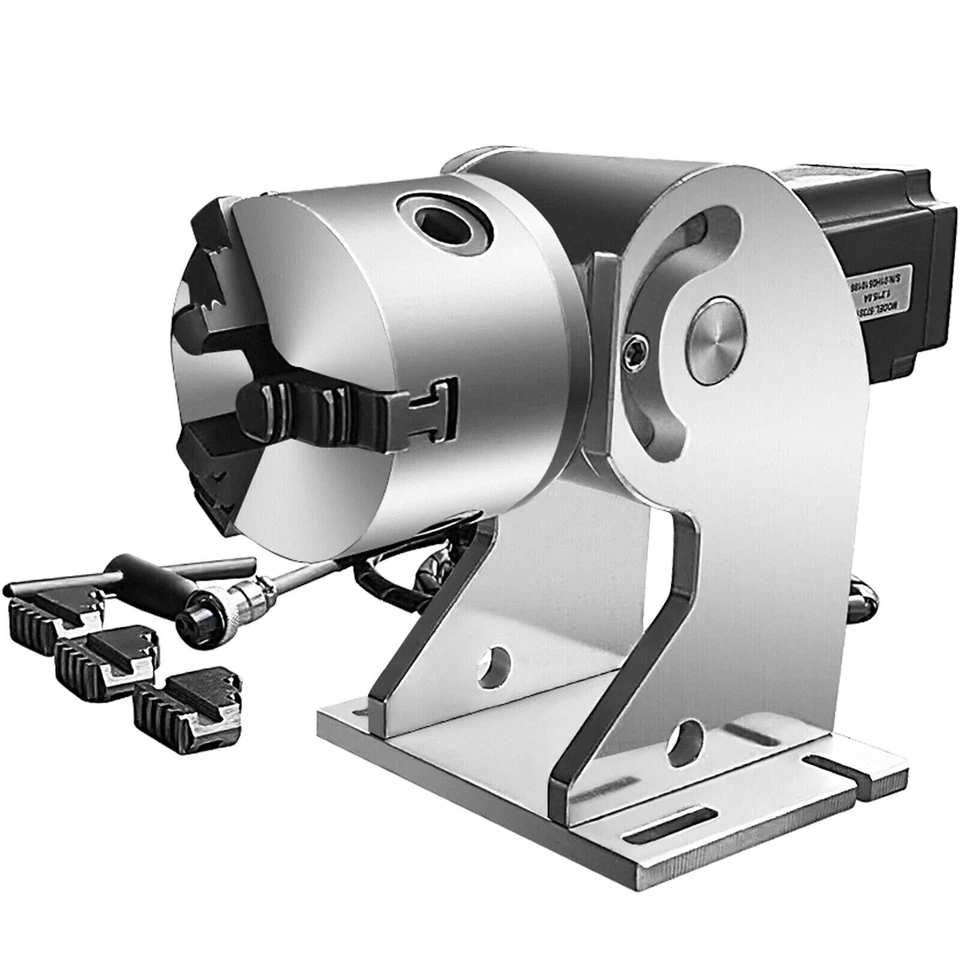 🔥VEVOR Herramienta de eje giratorio 80 mm Accesorio giratorio de 3 mordazas para grabadores láser de fibra Foto 2 de 4