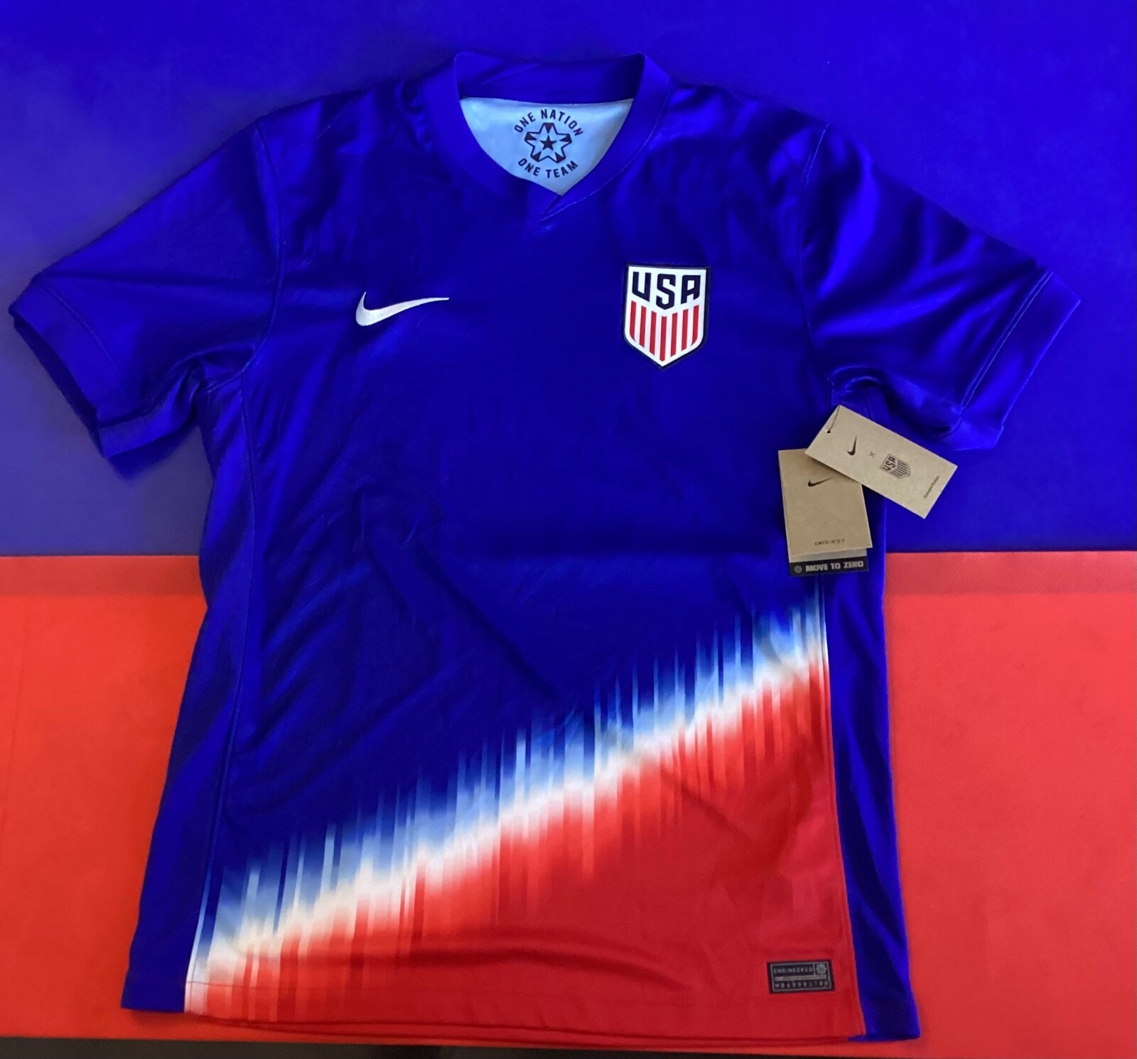 NWT Nike Dri-Fit women’s M USA USMNT Tie Dye 2024 Away Soccer Jersey MSRP $95