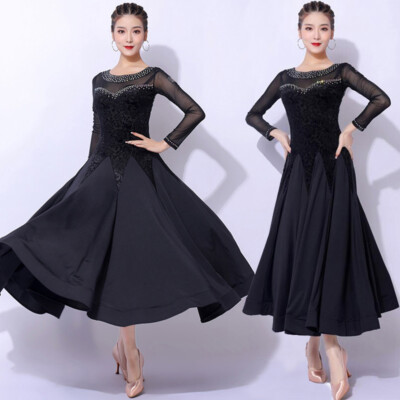 2025 Latin Modern Dance Standard Ballroom Long Performance Dress Waltz Tango