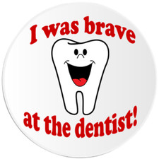 I Was Brave at the Dentist Sticker Decal 3 Inch Dental Tooth Reward Smile