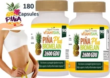 PINA SLIM CAPSULES Bromelain Pineapple Capsules digestive enzyme Keto 180 cap