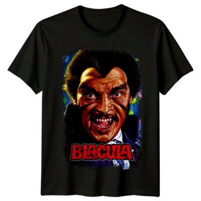 Blacula (1972) Movie Poster Inspired T-Shirt Retro 80s Tee