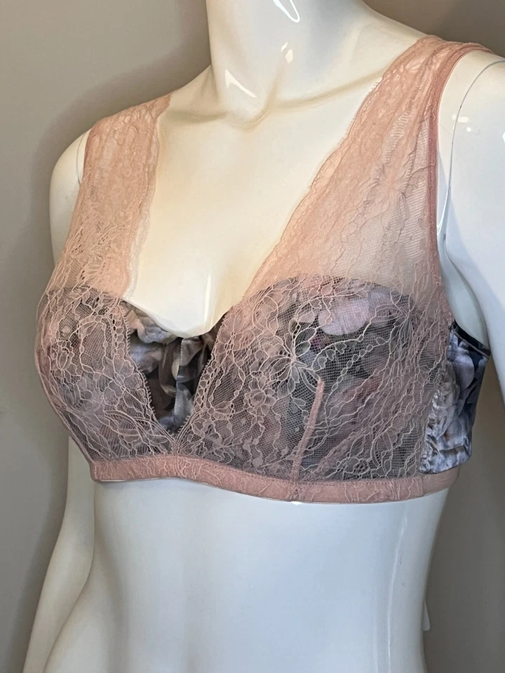 Sutiã Samantha Chang New York Babydoll Feminino Sexy Lingerie de Renda Rosa - Imagem 3 de 4