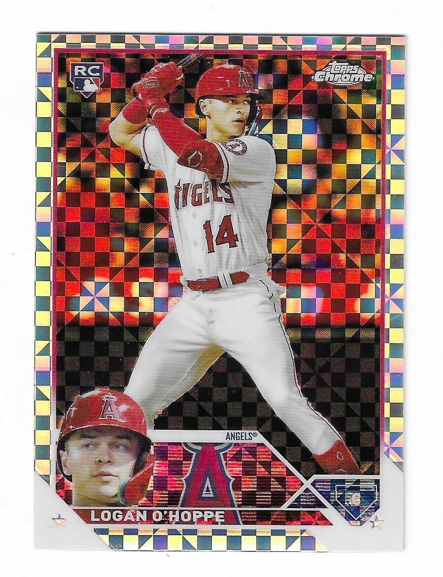 2023 Topps Chrome Baseball Xfractor Logan O'Hoppe Parallel Rookie Card #188