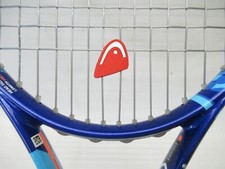 2X HEAD "LOGO" VIBRATION DAMPENERS FOR TENNIS RACQUETS RED / WHITE 