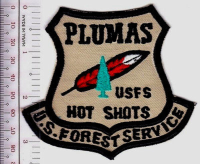 Hot Shot Wildland Fire Crew California Plumas Hot Shots USFS Patch vel NO TARIFF