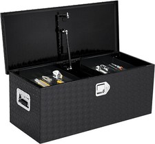 36 Truck Bed Tool Box Wside Handle Lock Sliding Shelf For Rv Trailer Black