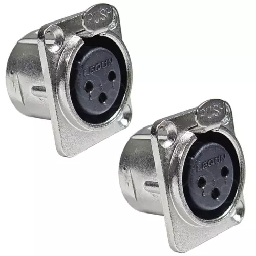 Adam Hall XLR Stecker female D-Typ 3-Pol XLR 3 Pin XLR Buchse Einbau Buchse
