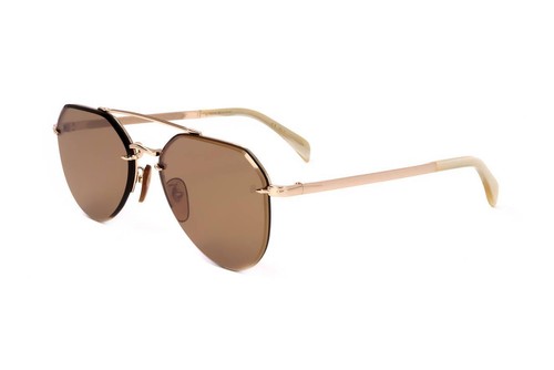 David Beckham DB 1090/G/S Occhiali Da Sole Uomo - Modello RHL/IR Gold Black, Lente 59mm, Inclusa Custodia Protettiva - 2