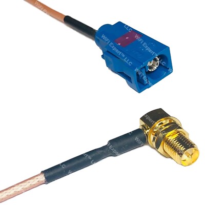RG316 Fakra C Female to RP-SMA FEMALE ANGLE RF Cable Rapid-SHIP LOT
