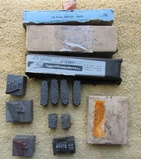 VINTAGE LETTERPRESS TYPE LOT - MANDARIN, BRUSH,CHILT BOLD, BORDERS,FLAGS,NUMBER