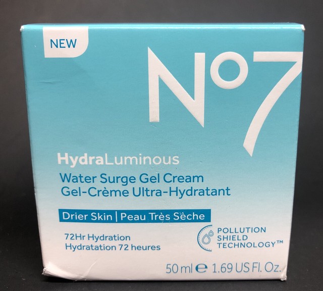NO7 HYDRALUMINOUS WATER SURGE GEL CREAM DRIER SKIN 72 HR HYDRATION 1