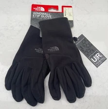 NWT Unisex Men Women Windwall Tech (wind protection) Etip Glove - TNF Black -XL
