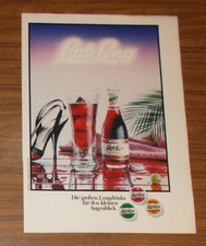 Seltene Werbung LITTLE LONG - Die großen Longdrinks - Berentzen 1983