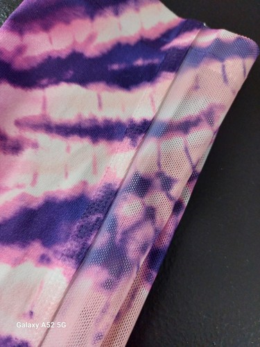 NWT Justice Girls Active Purple Tie Dye Leggings Size 10 14 16 18 (15) - Picture 2 of 4