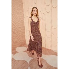 ulla johnson silk rosaria dress pomegranate US8