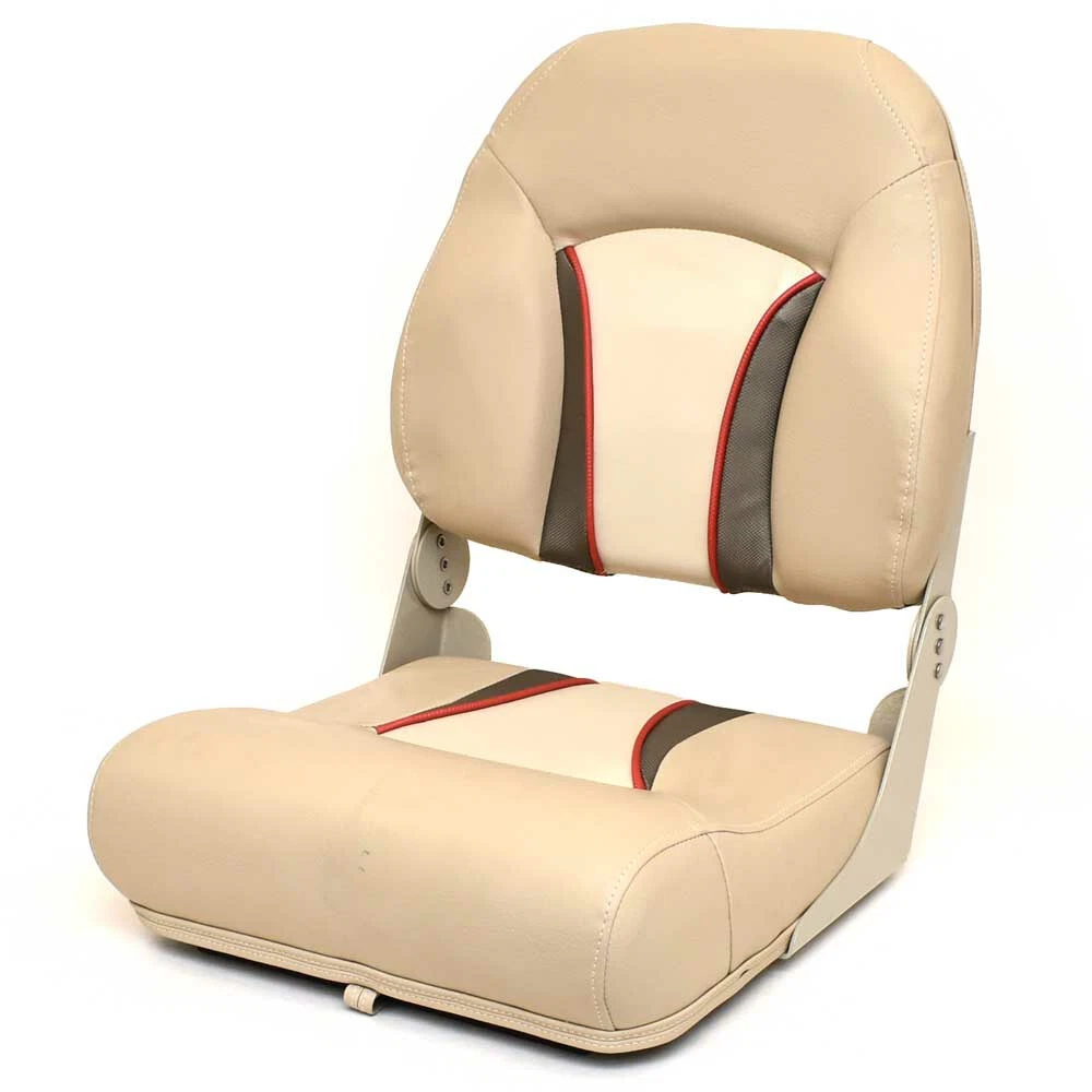 G3 Boat Folding Fishing Seat 73522081, Veada V-Series Beige Red