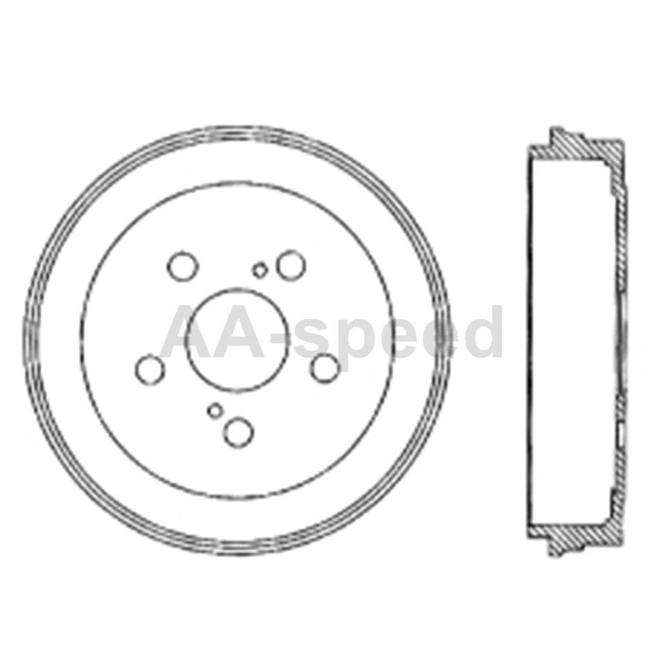 Tambor de freno trasero centrado para Toyota Corolla 2008 2007 2006 2005 2004 2003 Foto 3 de 4