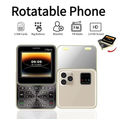 2G Handy 2,4 Zoll Phone Entsperrtes Mit Dual Sim Faltbares Rotationshandy Neu