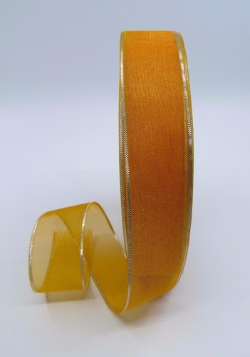 25mm, 30mm, 38mm ORGANZA with Silver or Gold Thread Edge Ribbon - Picture 8 of 14