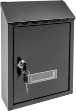 Wall-Mount Mailbox Modern Outdoor Waterproof Extra Large Drop Box Iron Post Box
