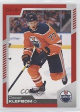 2020-21 O-Pee-Chee Red Border Blank Back 1/1 Oscar Klefbom #7 o6b