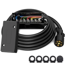 7-Way Trailer Plug 7 Pin Trailer Weatherproof Trailer Wiring Harness Connector