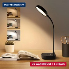 Desk lamps for home office,Black,Battery desk lamp,5W Rechargeable desk lamp,3 C