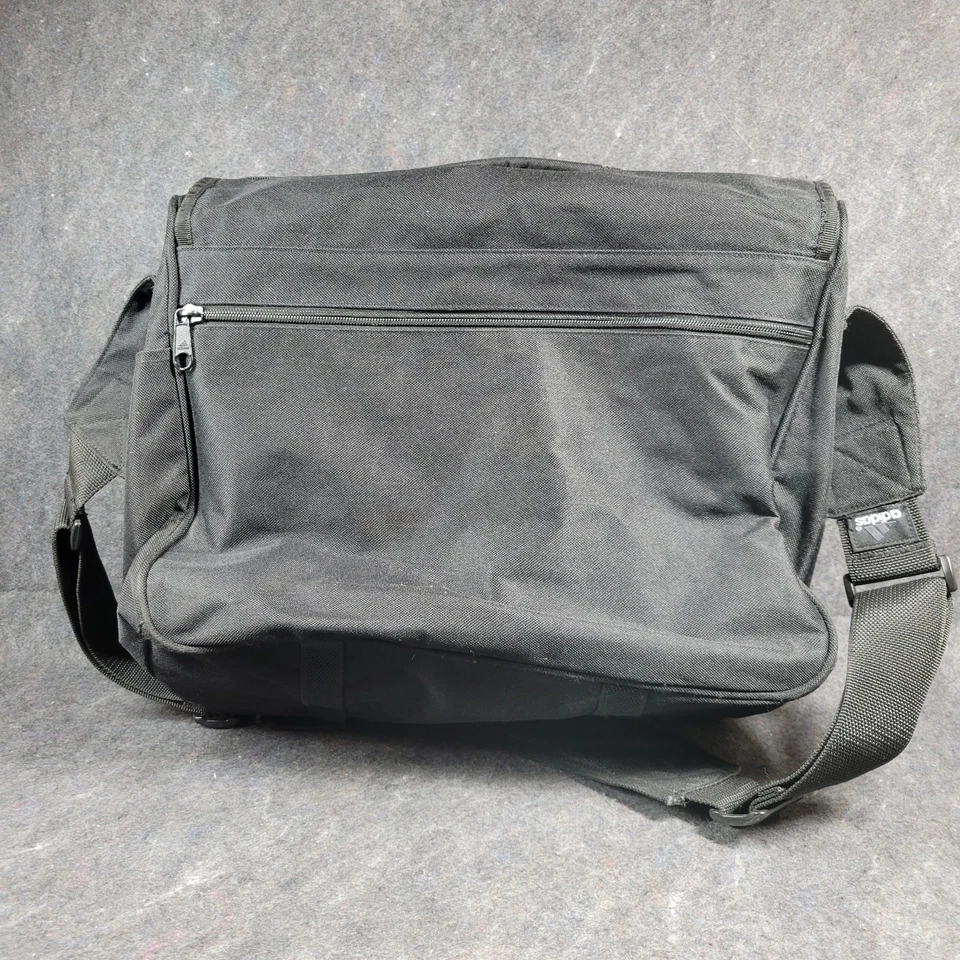 Adidas Bolso Mensajero Negro Con Correa Acolchada para el Hombro 6"×12"×16" Foto 2 de 4