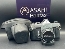 Asahi Pentax Spotmatic 35mm SLR Film Camera Pentax 55mm f1.8 Super Takumar Lens