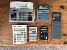 6 x Vintage Calculators  . Casio's + others. All work well.