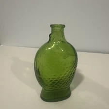 VTG Wheaton Bottle GREEN Glass Fish Dr. Fischs Bitters Children’s Delight EUC