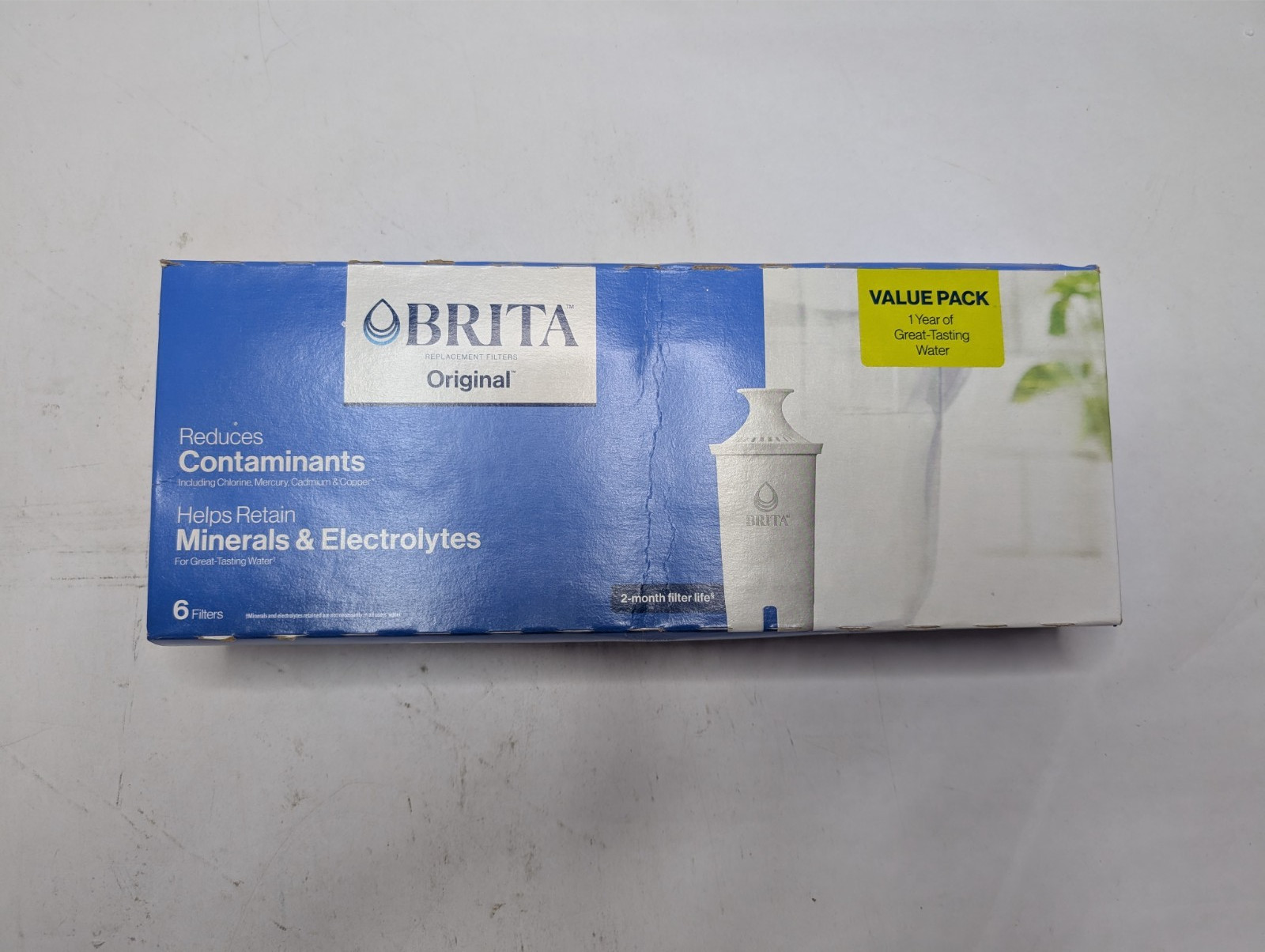 Brita Standard Water Filter For Pitchers And Dispensers, Reduces Copper 6 Pack