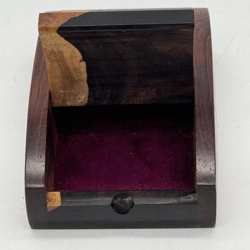 Jay O Boxes Handmade Wooden Decorative Jewelry Trinket Kingwood Blackwood Signed - Picture 8 of 15