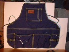 vintage Wrangler Shop Apron Blue Denim Utility Workwear with Pockets