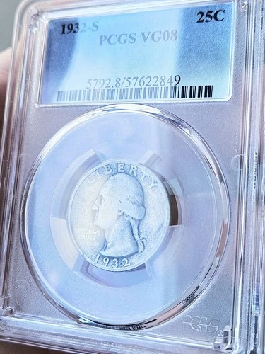 1932-S PCGS VG8 Washington Quarter