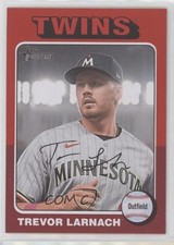 2024 Topps Heritage Red Border Trevor Larnach (White Above Card Number) 10cl