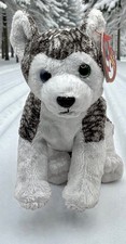 Mukluk Green & Blue Eyed Husky Dog TY Beanie Baby
